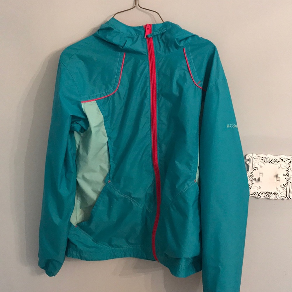 Blue and pink Columbia jacket